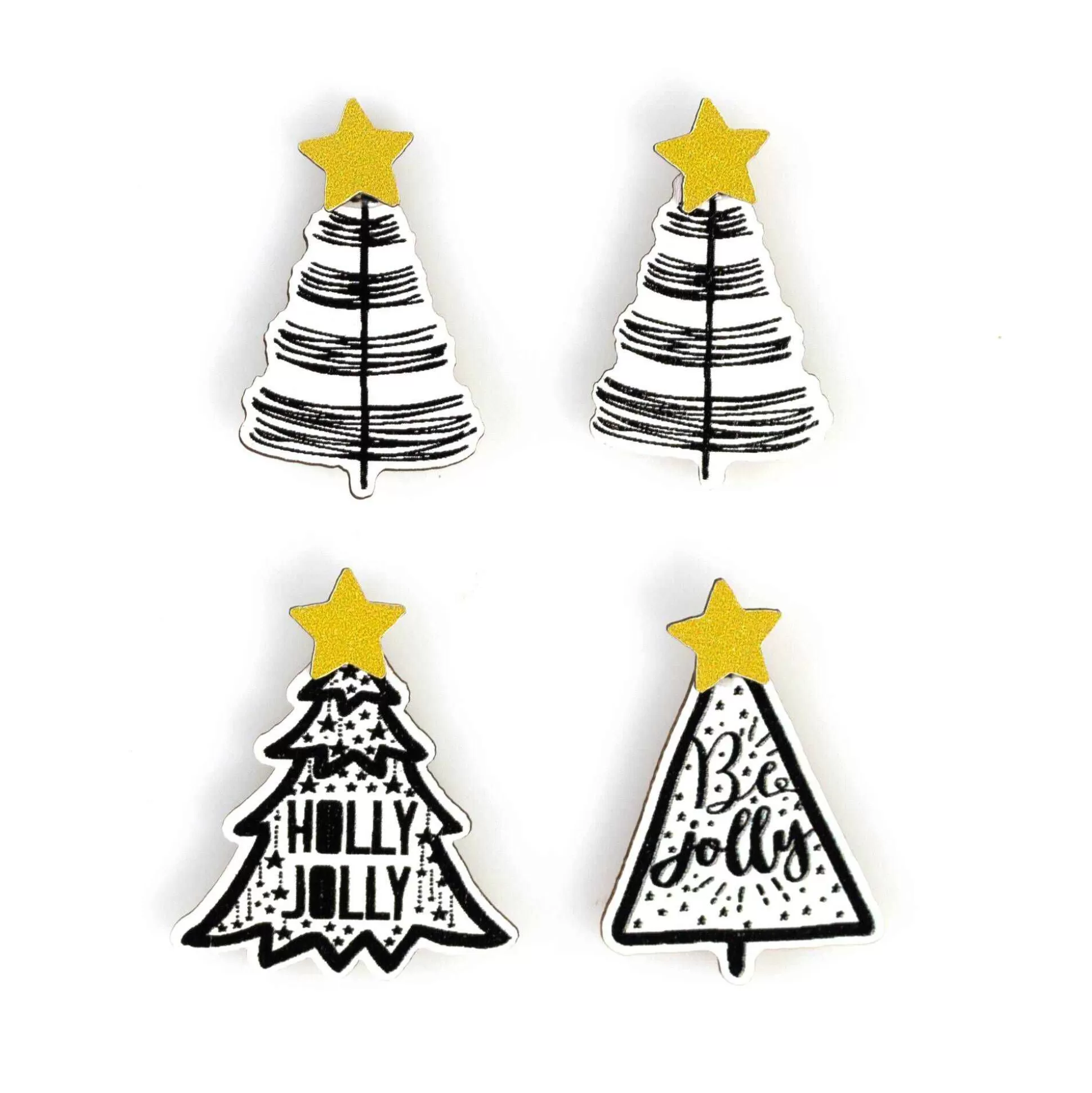 Scandi Tree Embellishments 4 Pack-Hobbycraft Hot