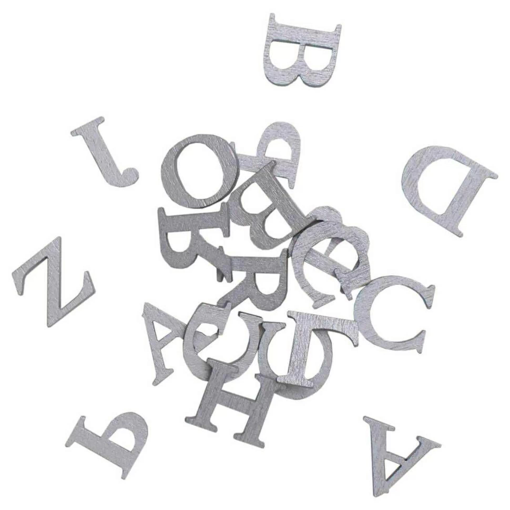 Silver 3D Wooden Letters 52 Pieces-Hobbycraft Hot