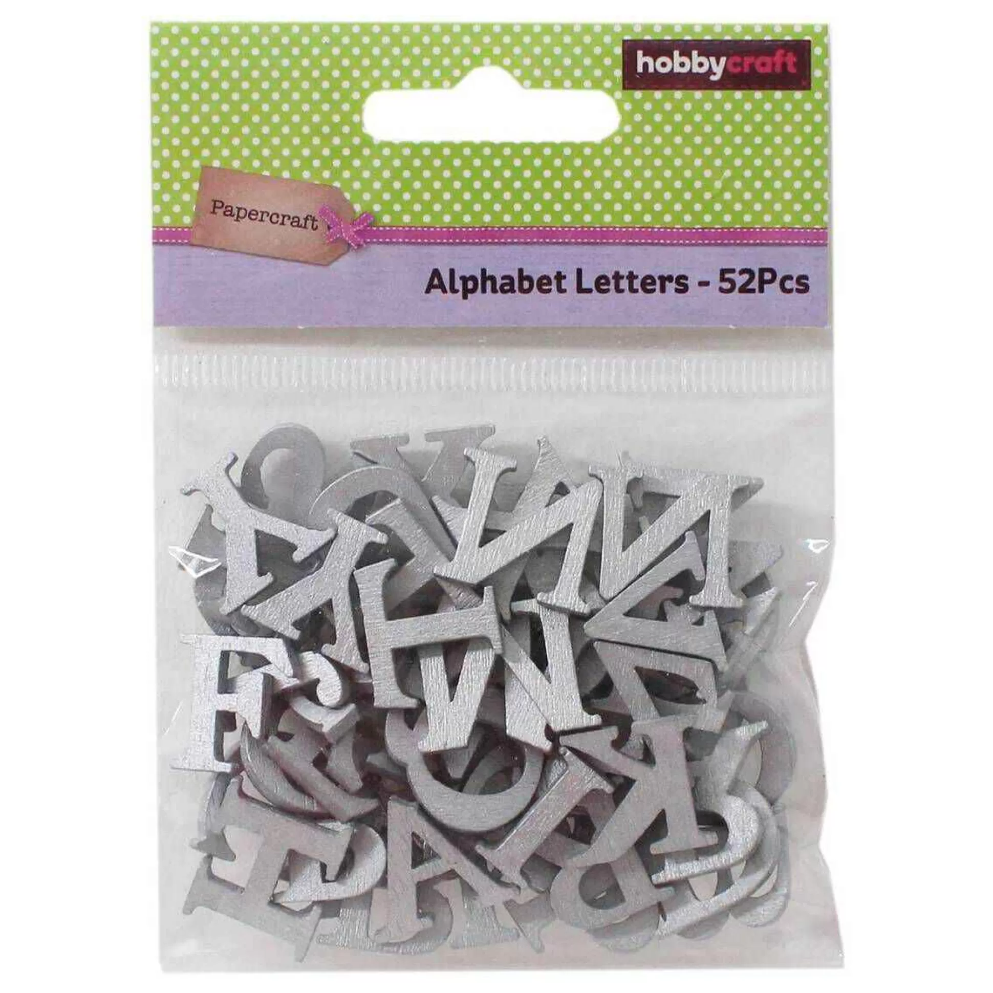 Silver 3D Wooden Letters 52 Pieces-Hobbycraft Hot