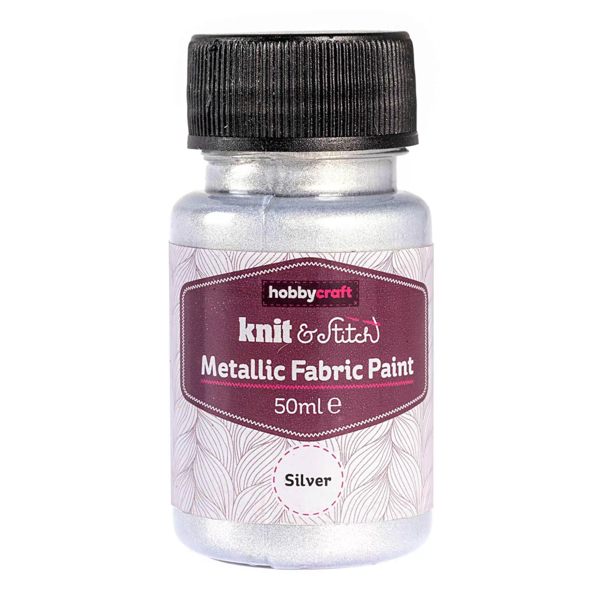 Silver Metallic Fabric Paint 50Ml-Hobbycraft Sale