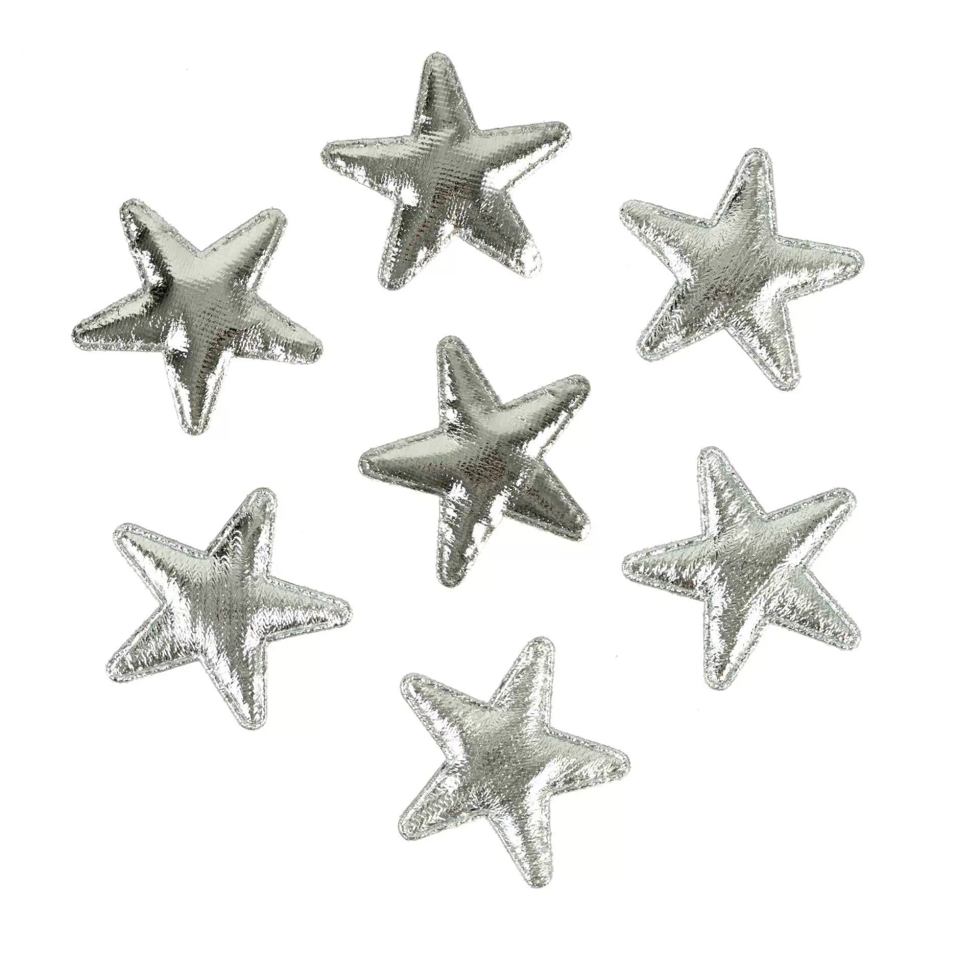 Silver Star Puffy Embellishments 4Cm 7 Pack-Hobbycraft Best
