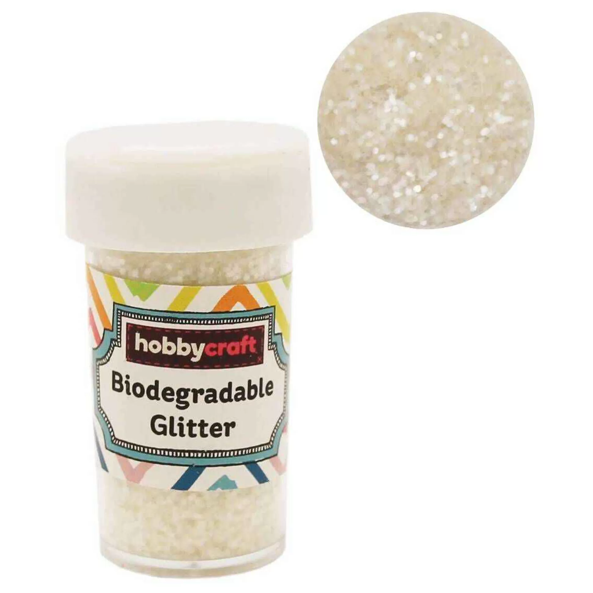 Silver White Biodegradable Flaky Glitter Shaker 20G-Hobbycraft Clearance