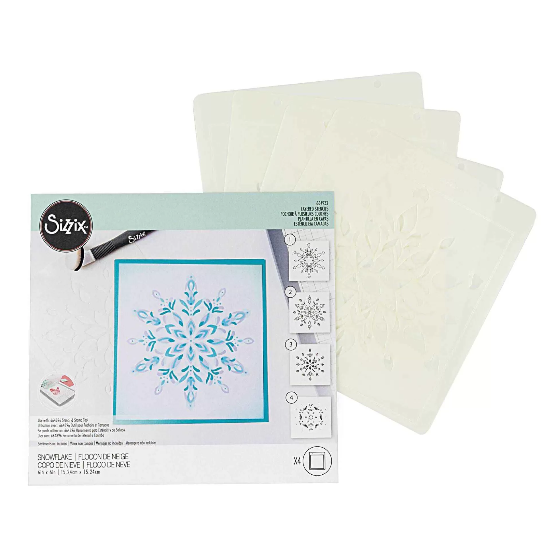 sizzix_snowflake_layered_stencil_set_4_pack_1.webp Sizzix Snowflake Layered Stencil Set 4 Pack-Hobbycraft Shop