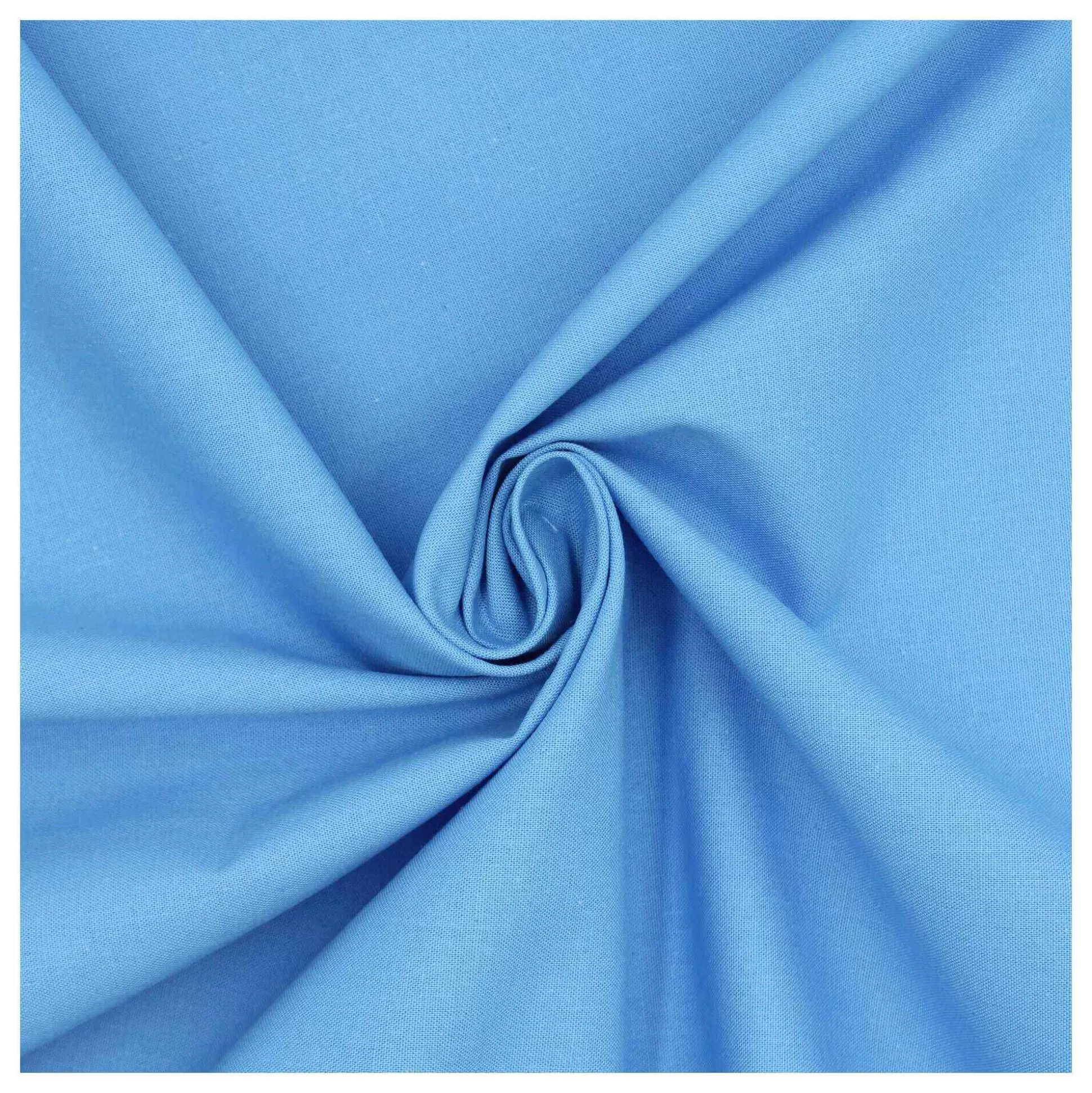 Sky Blue Organic Premium Cotton Fabric By The Metre-Hobbycraft Cheap