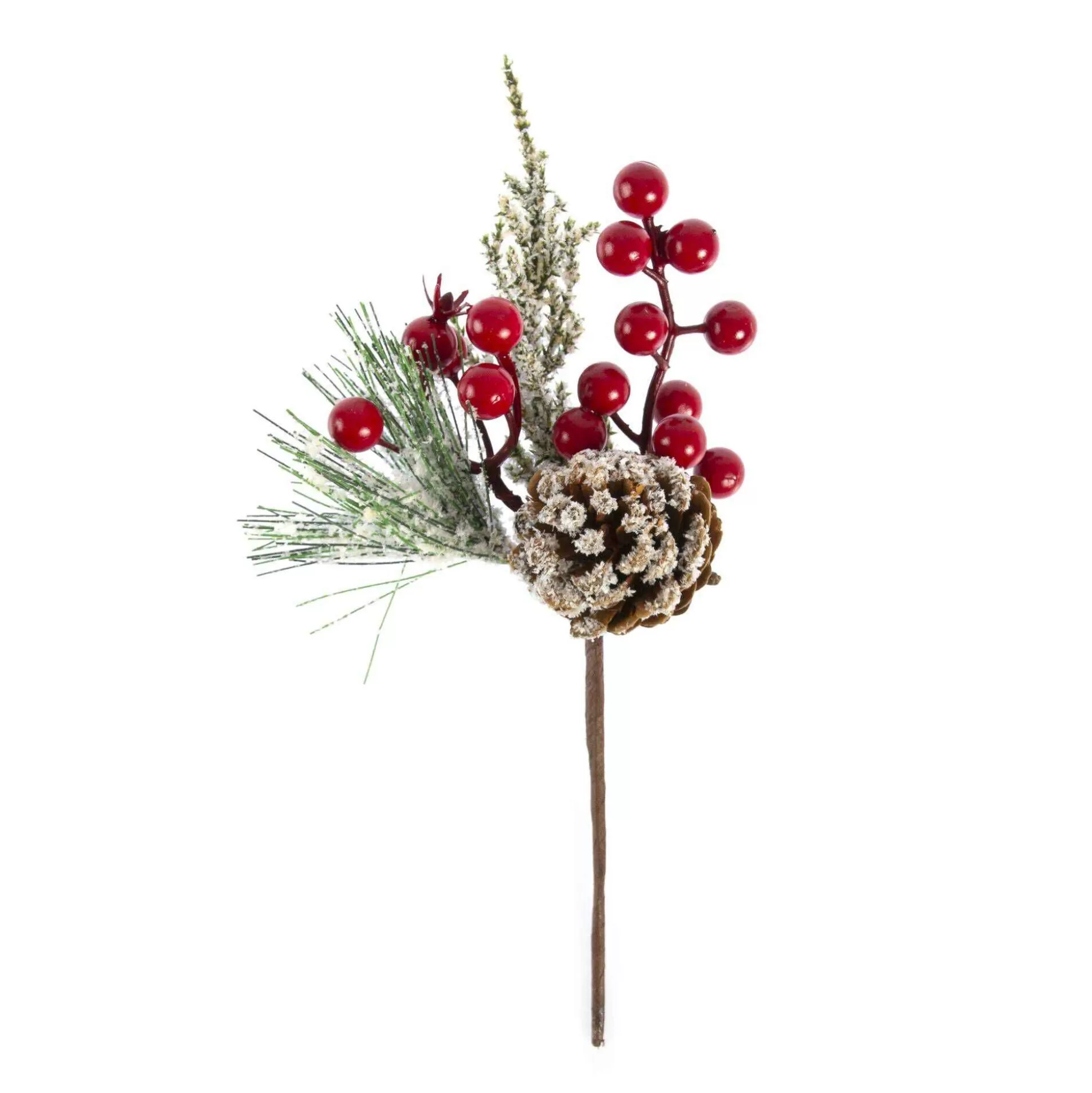 Small Berry Fir Cone Pick 22Cm-Hobbycraft New