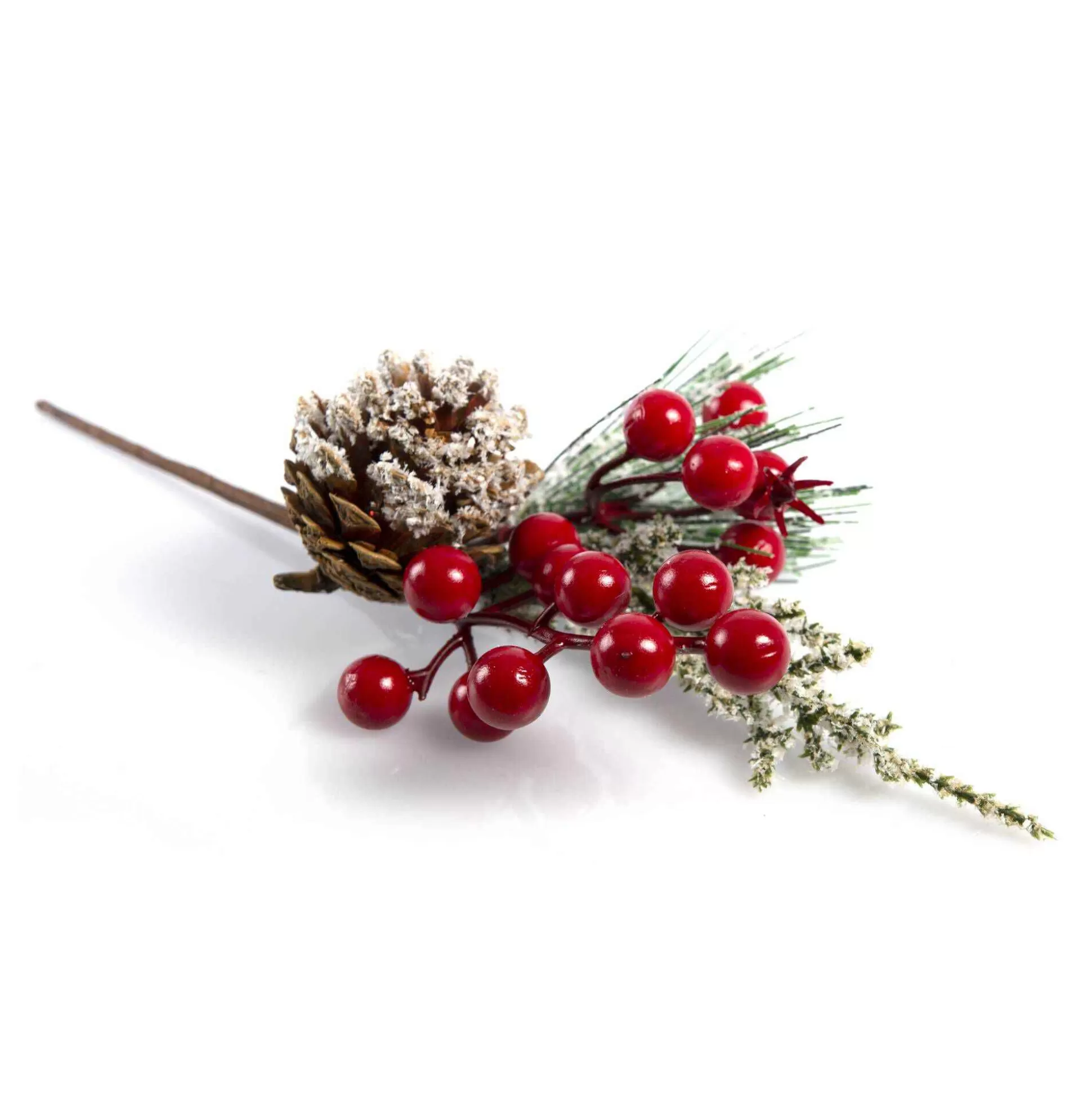 Small Berry Fir Cone Pick 22Cm-Hobbycraft New