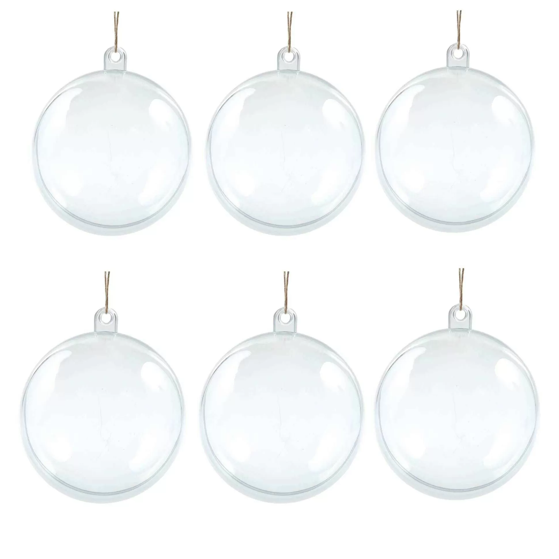 Small Fillable Baubles 6Cm 6 Pack-Hobbycraft Best