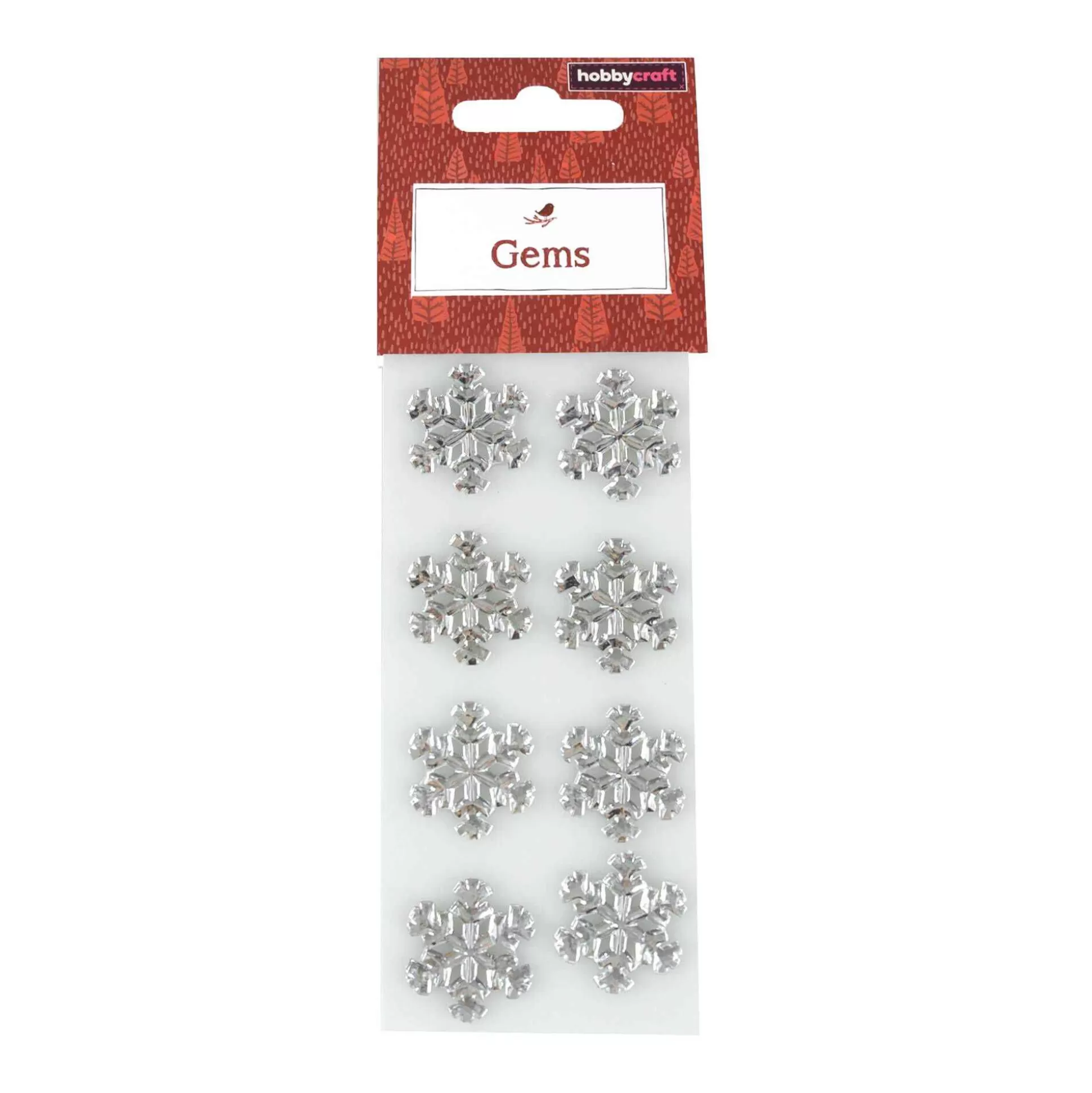 Snowflake Gem Stickers 2.5Cm 8 Pack-Hobbycraft Cheap