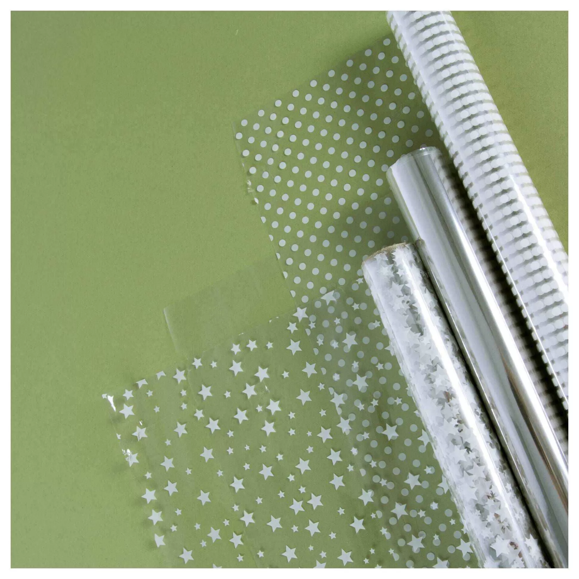 stars_and_spots_cellophane_wrap_2m_3_pack_2.webp Stars And Spots Cellophane Wrap 2M 3 Pack-Hobbycraft Clearance