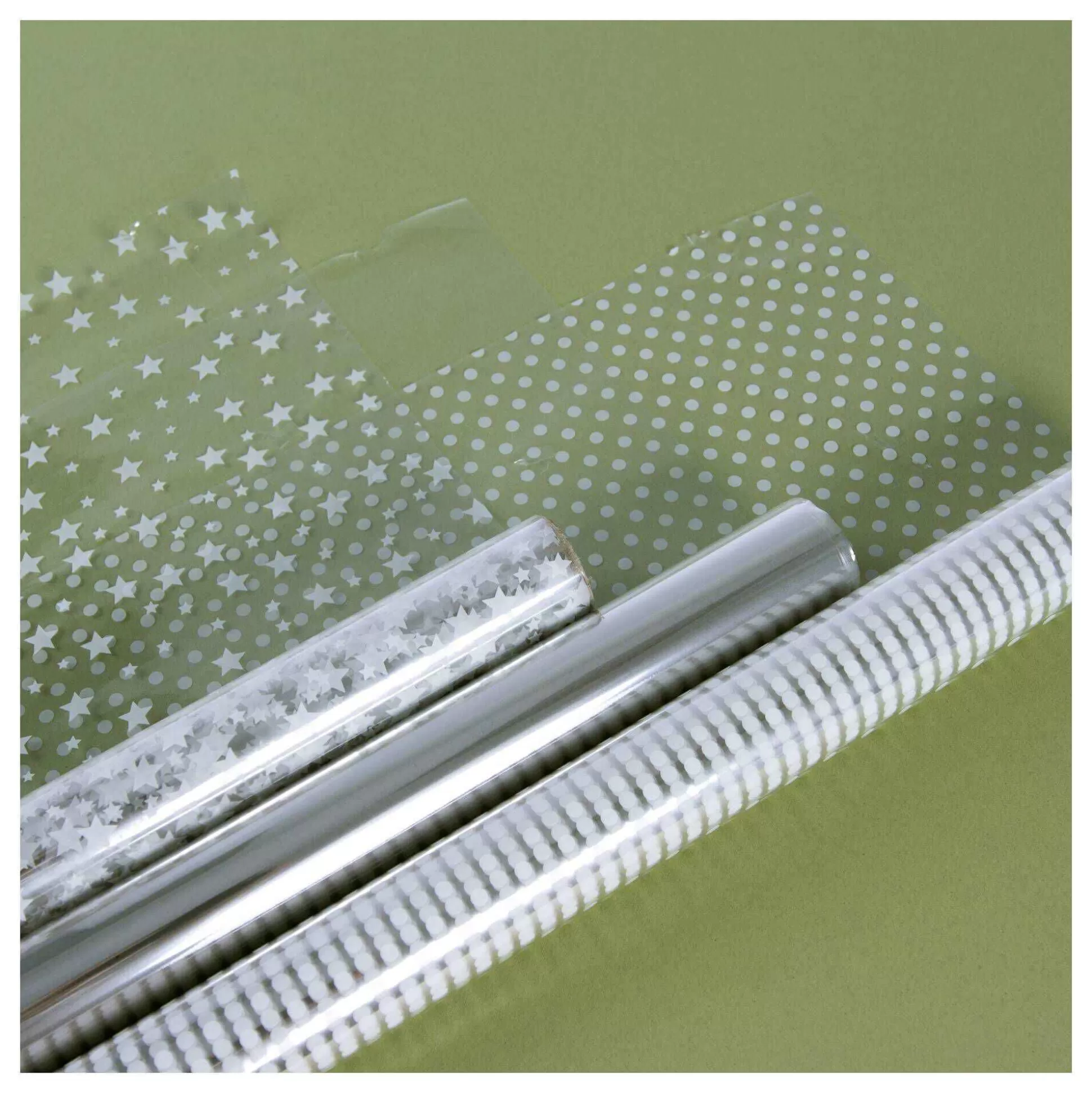 stars_and_spots_cellophane_wrap_2m_3_pack_6.webp Stars And Spots Cellophane Wrap 2M 3 Pack-Hobbycraft Clearance