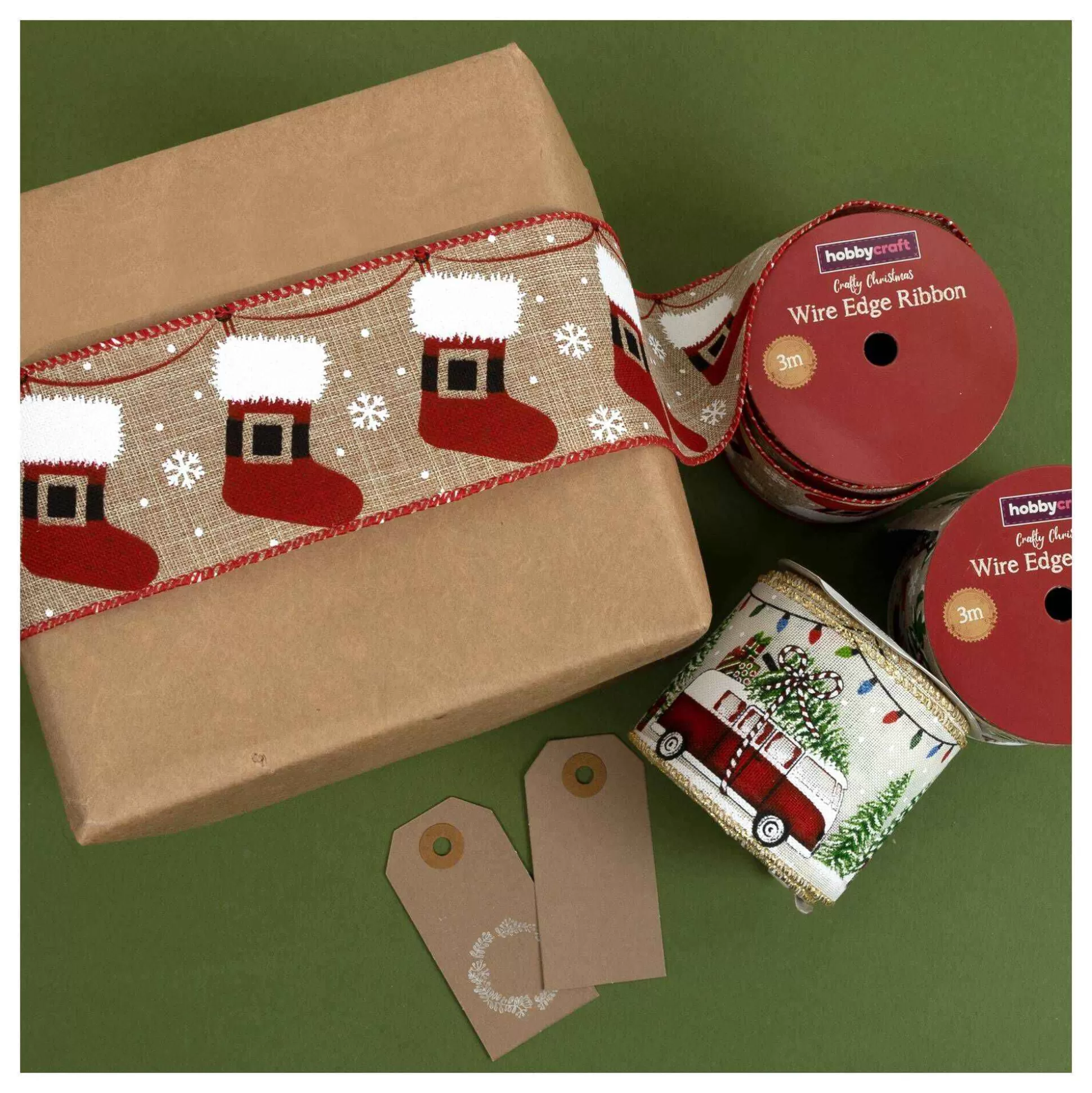 Stockings Wire Edge Ribbon 63Mm X 3M-Hobbycraft Best