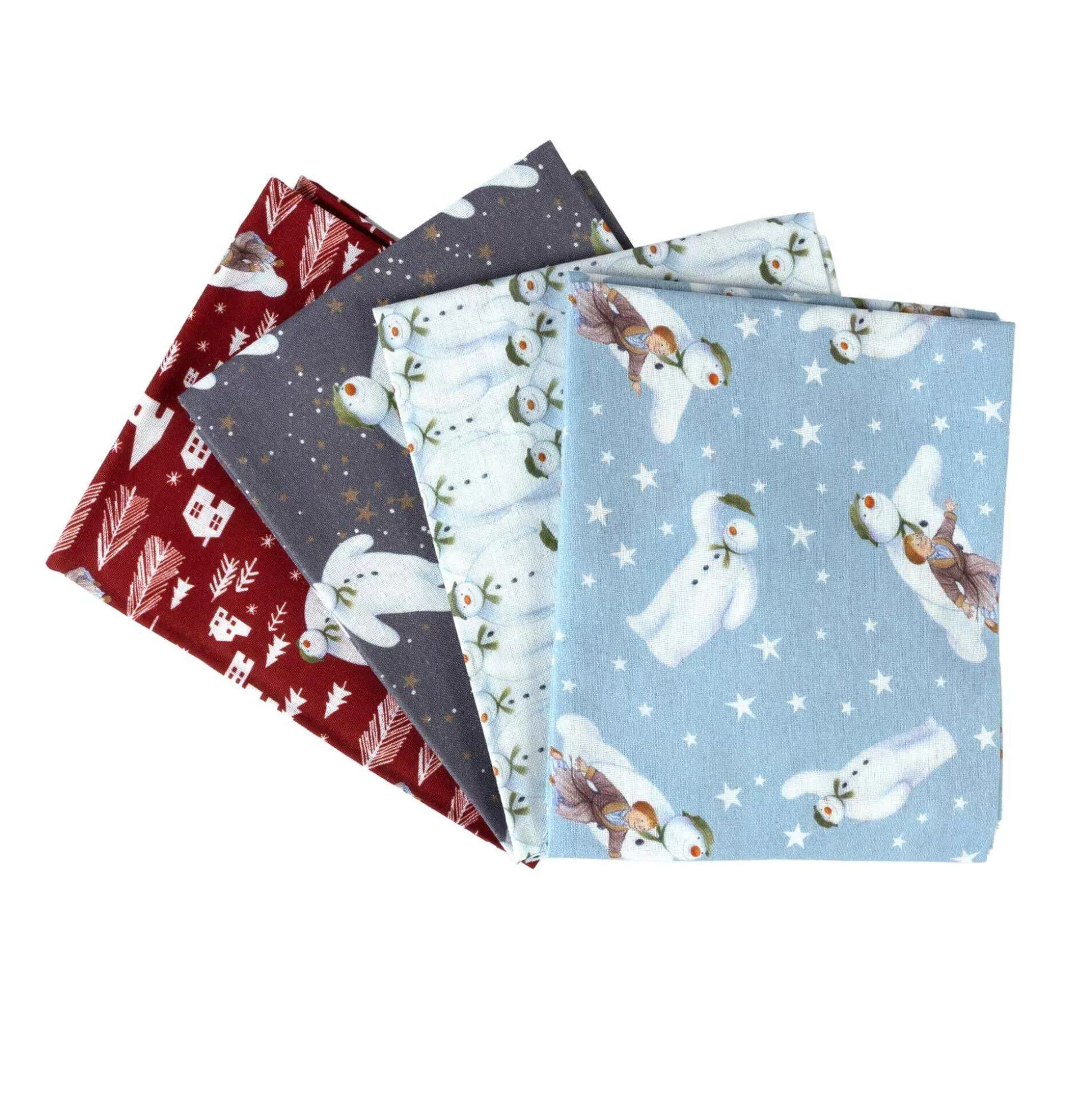 The Snowman Cotton Fat Quarters 4 Pack-Hobbycraft Flash Sale