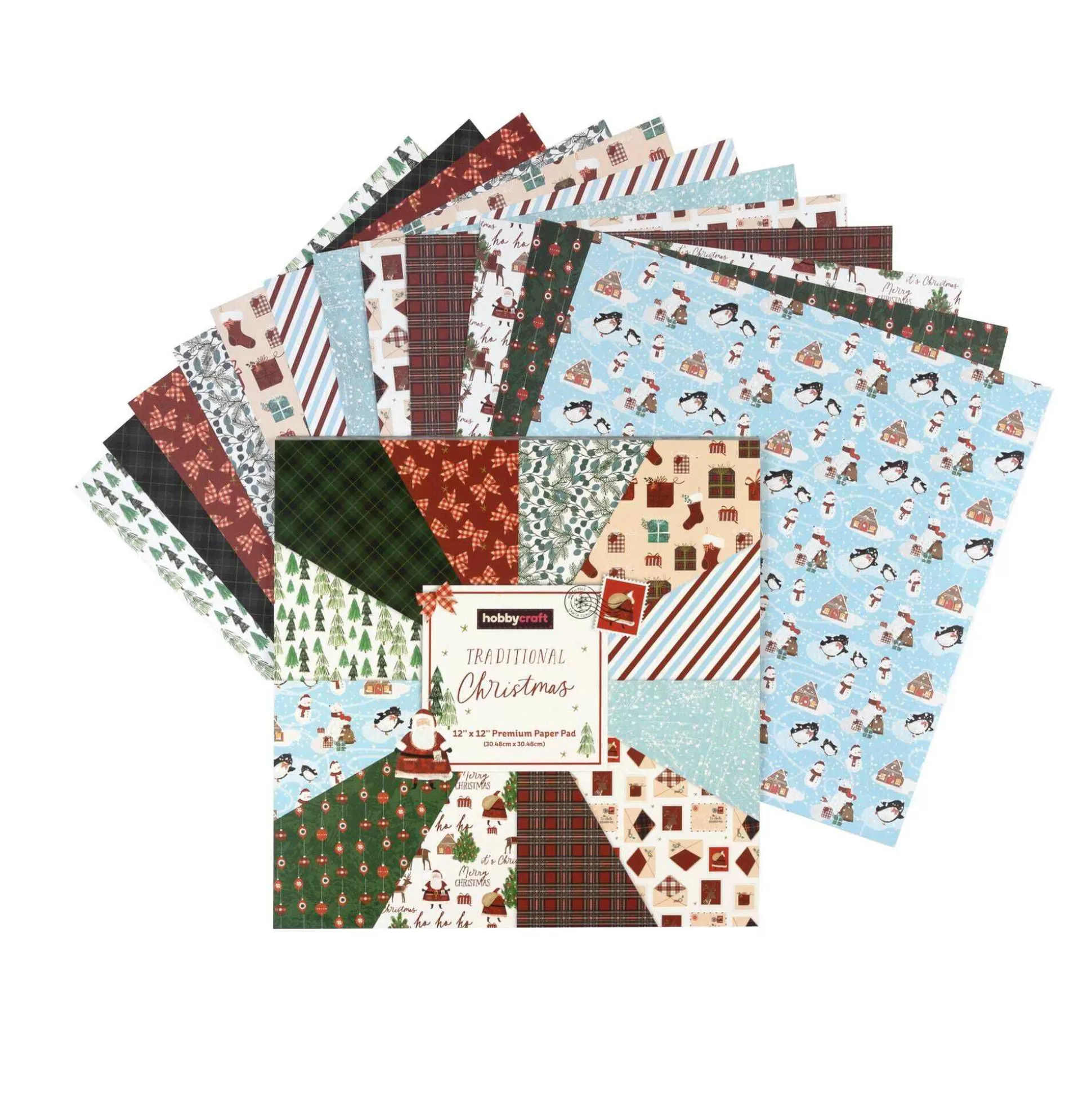 Traditional Christmas 12 X 12 Inches Paper Pad 24 Sheets-Hobbycraft Online