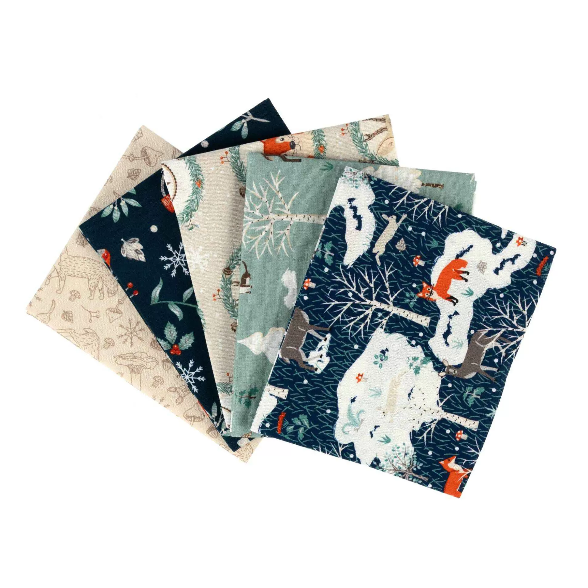 Twilight Winter Cotton Fat Quarters 5 Pack-Hobbycraft Store