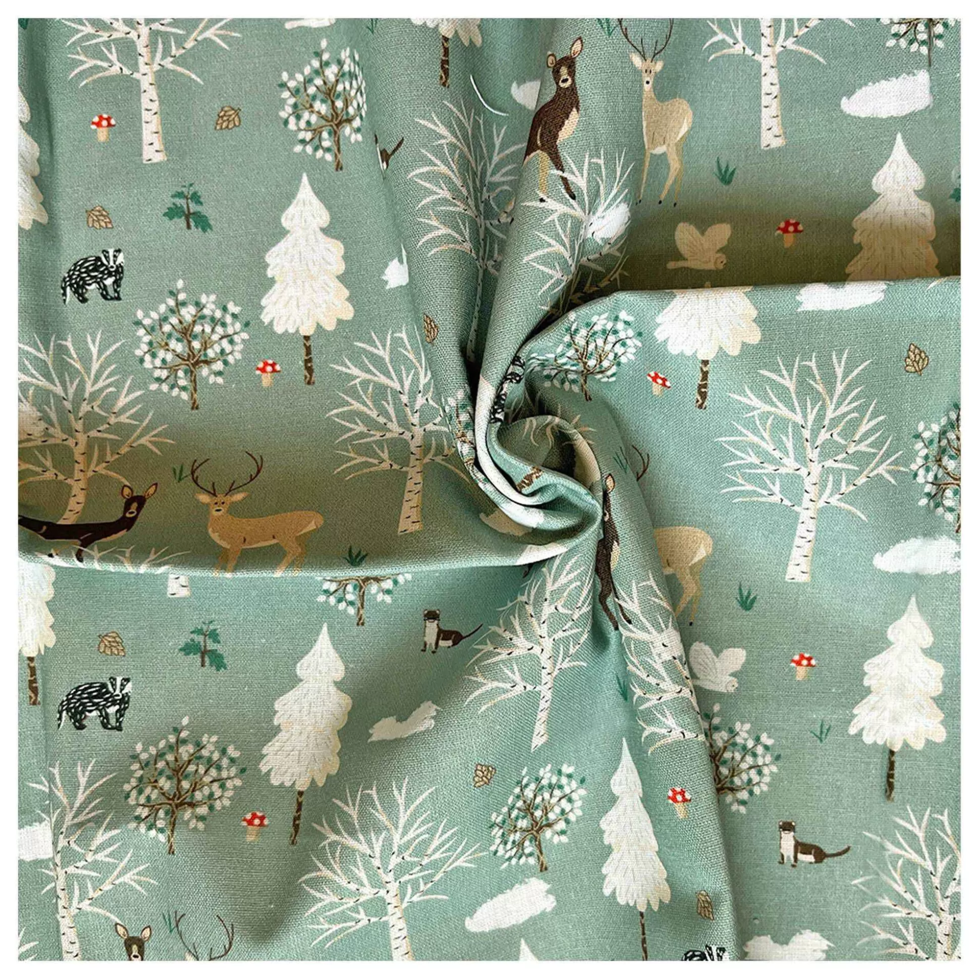 Twilight Winter Frosty Morning Cotton Fabric By The Metre-Hobbycraft Best