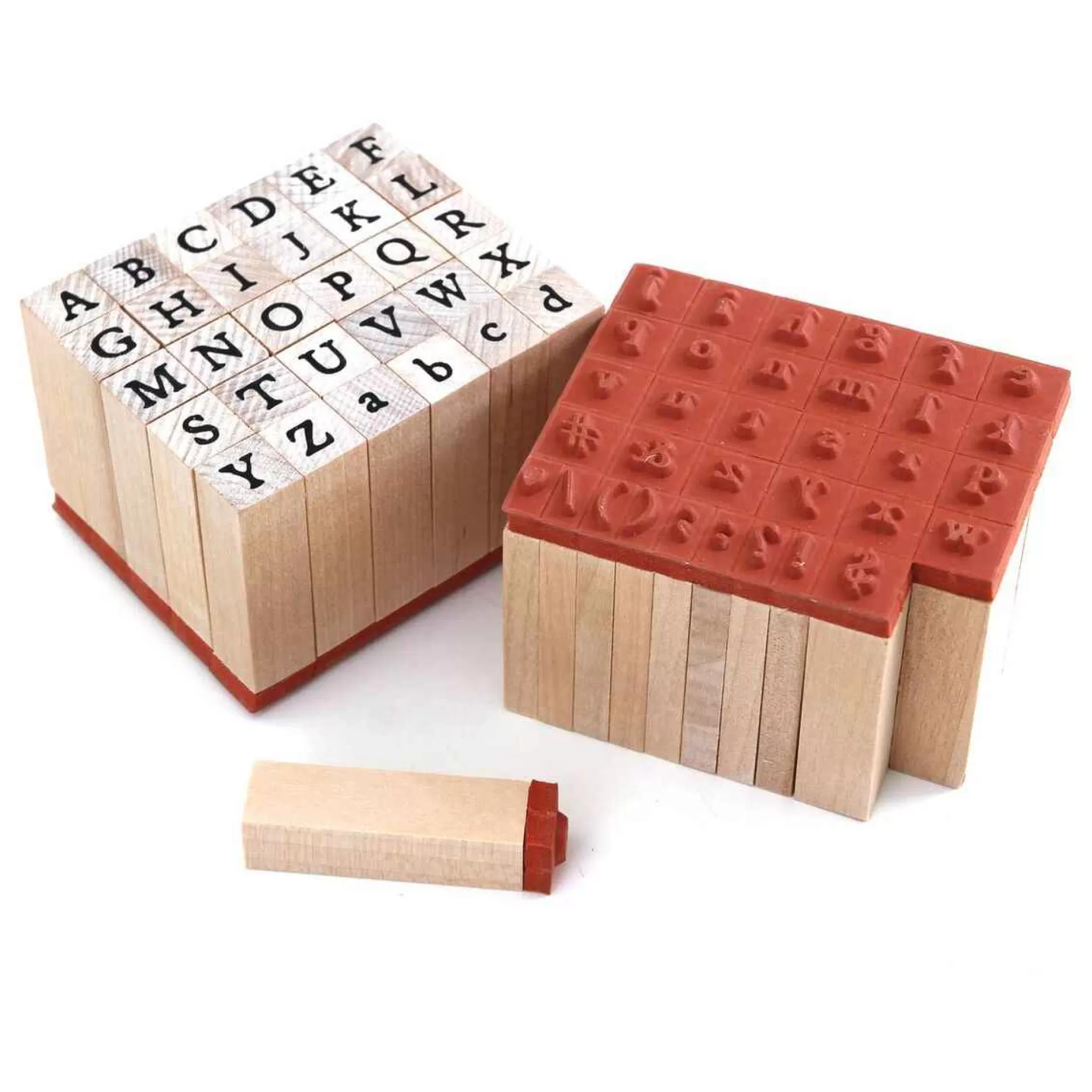 Typewriter Alphabet Wooden Stamp Set 60 Pieces-Hobbycraft Cheap