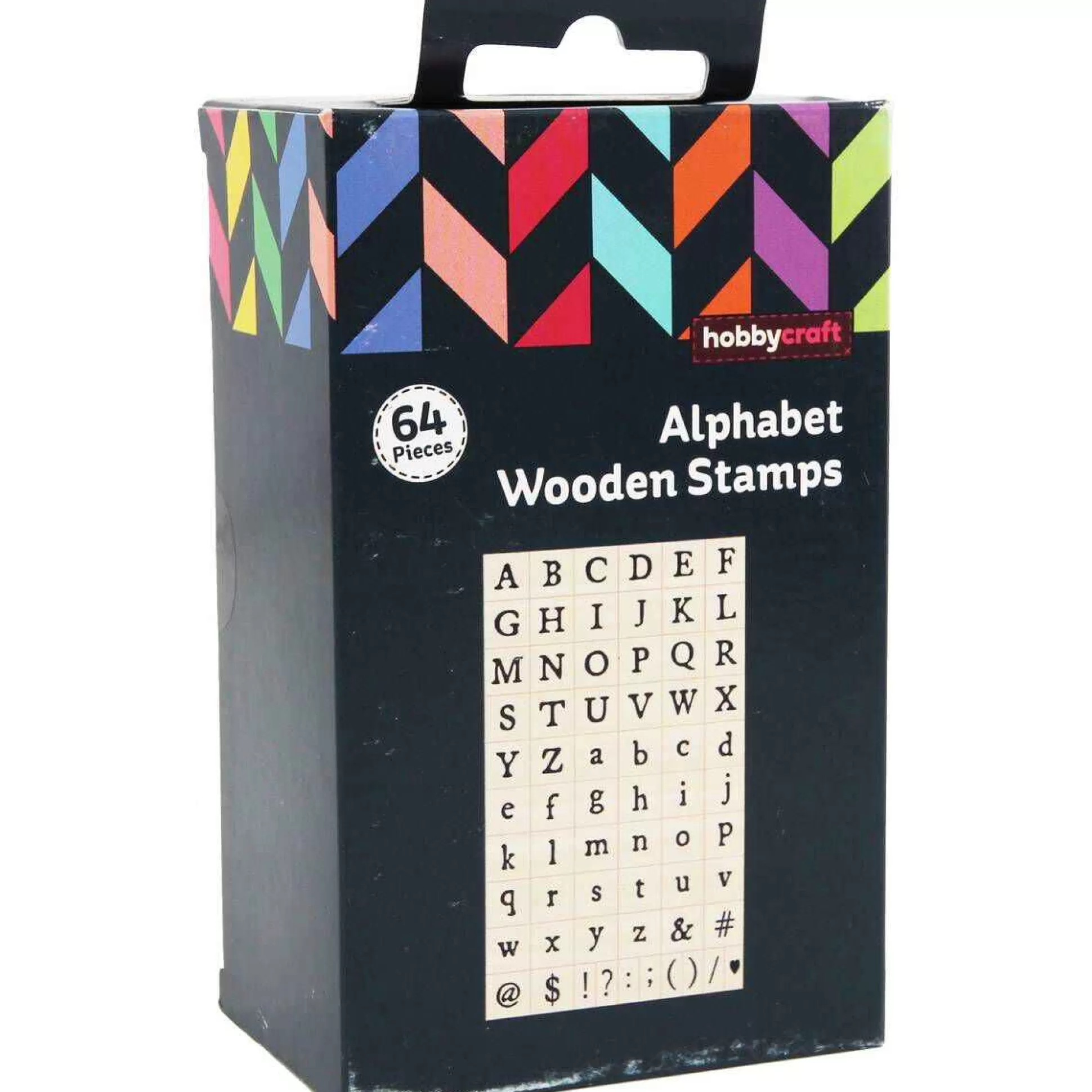 Typewriter Alphabet Wooden Stamp Set 60 Pieces-Hobbycraft Cheap