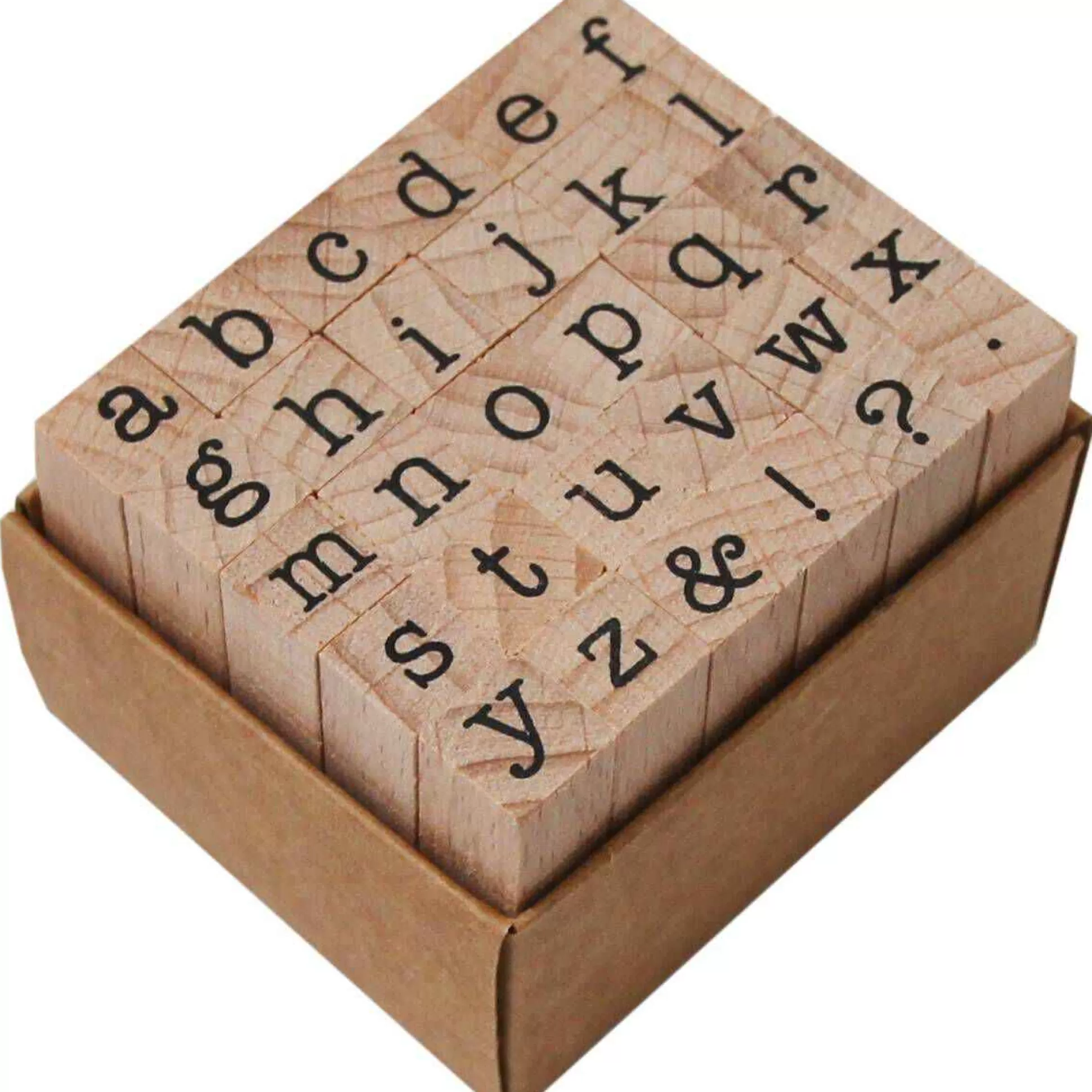 Typewriter Mini Alphabet Wooden Stamp Set 30 Pieces-Hobbycraft Discount