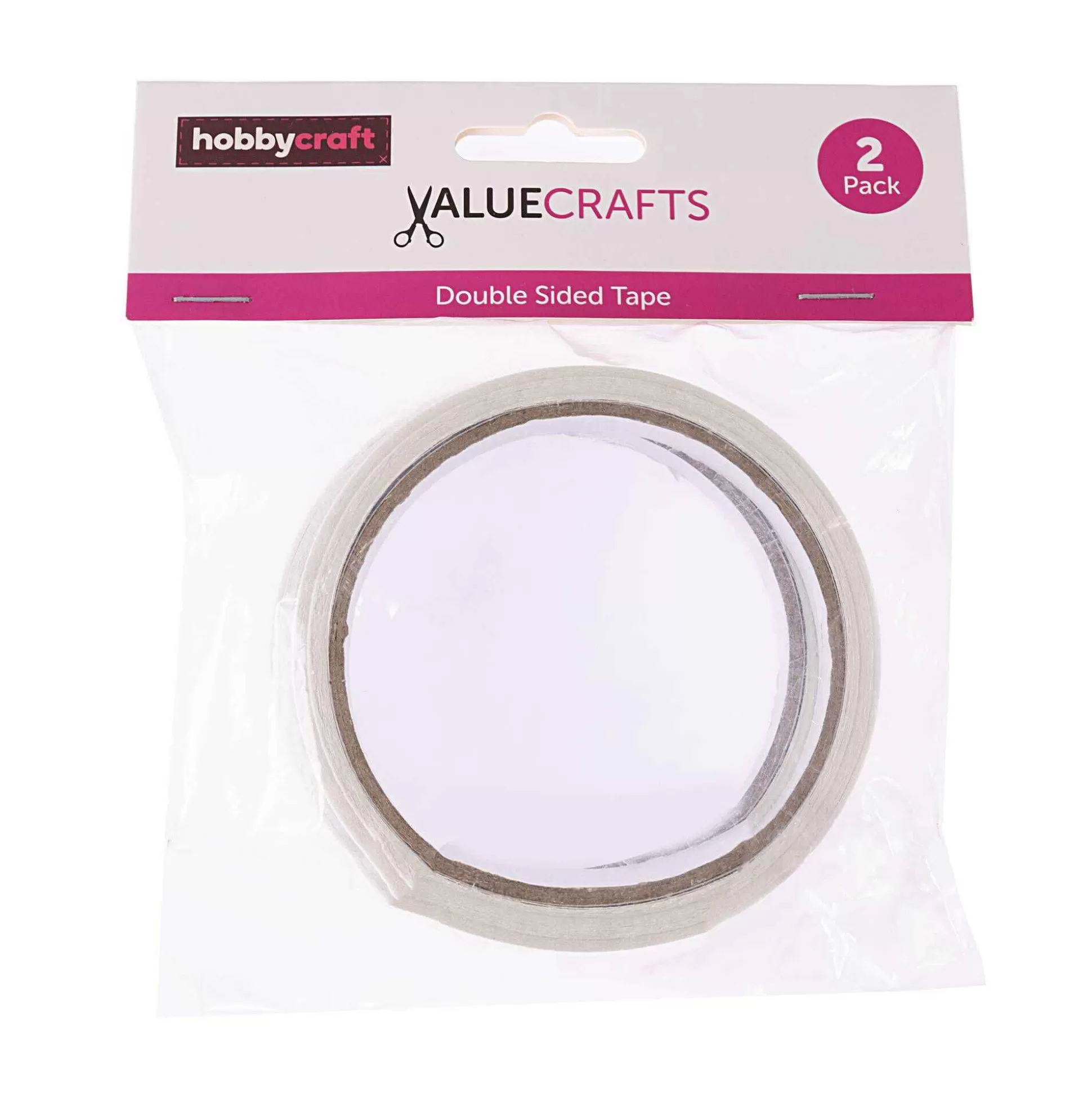 Valuecrafts Double-Sided Sticky Tape 15Mm X 10M 2 Pack-Hobbycraft Clearance