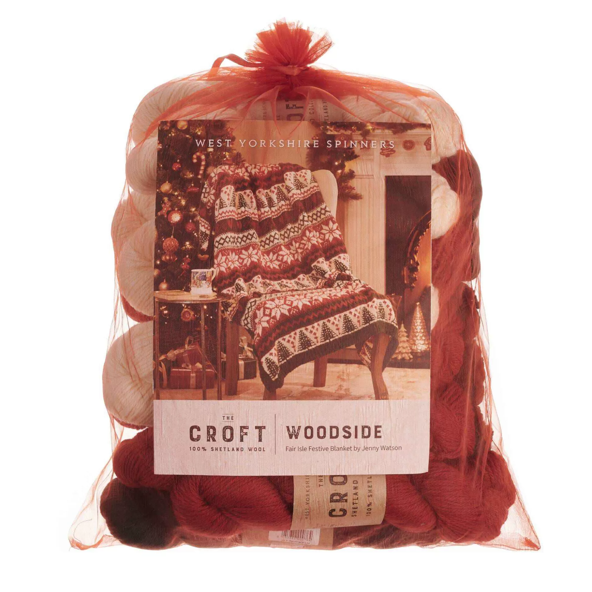 West Yorkshire Spinners Woodside Fair Isle Festive Blanket Kit-Hobbycraft Cheap