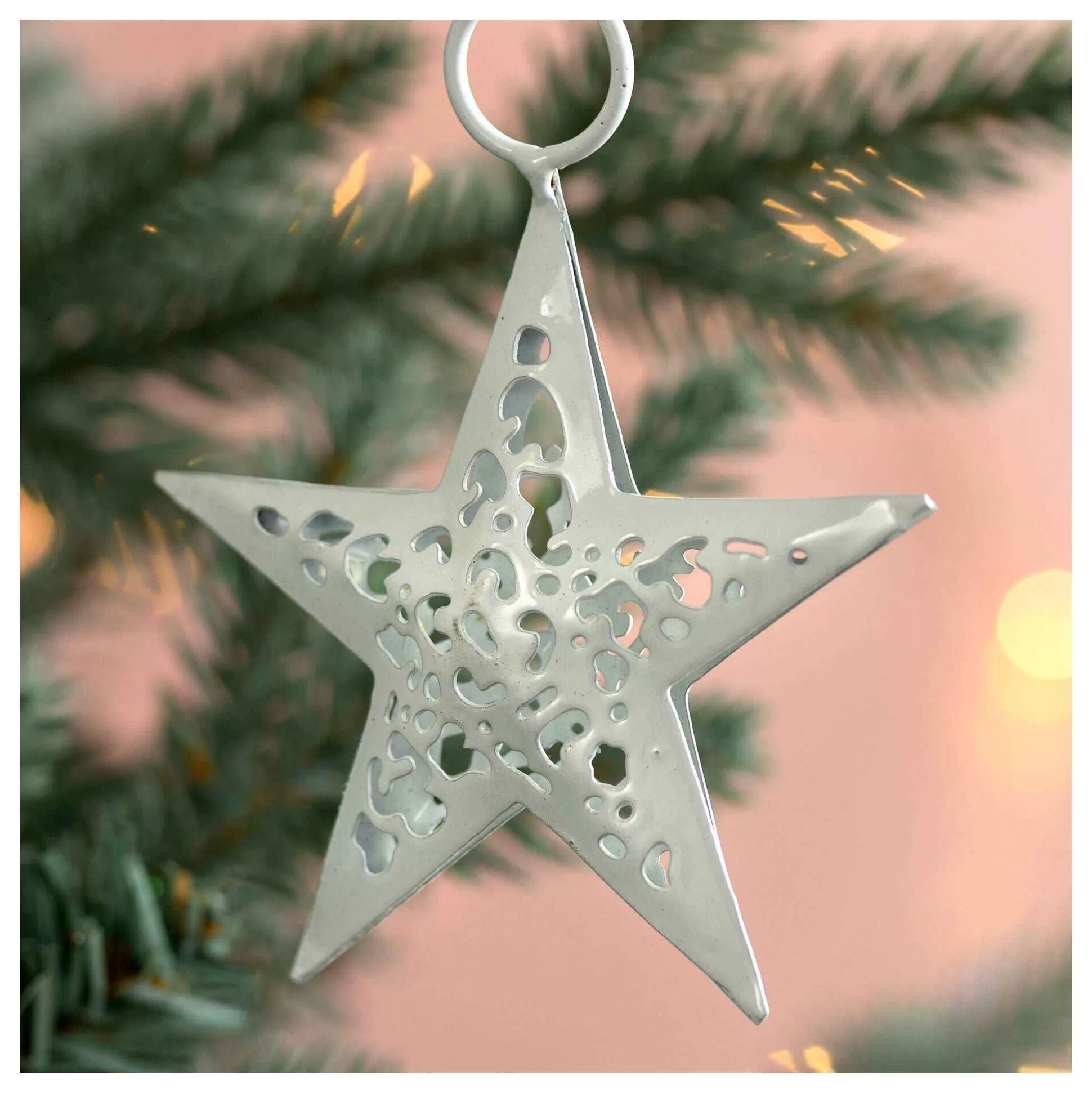 White 3D Star Decoration 9Cm-Hobbycraft Sale