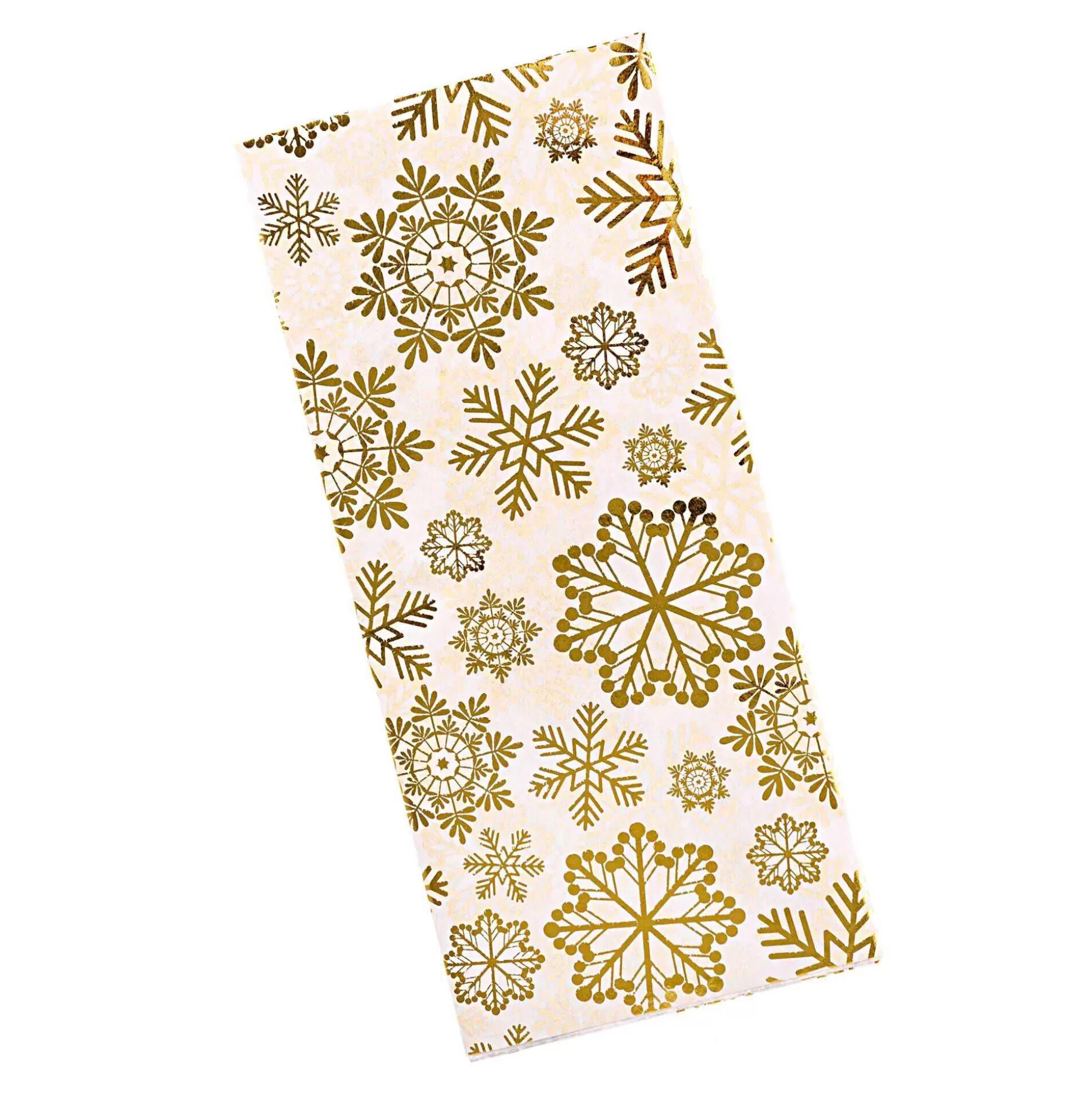 White And Gold Snowflake Tissue Paper 50Cm X 75Cm 3 Pack-Hobbycraft Shop
