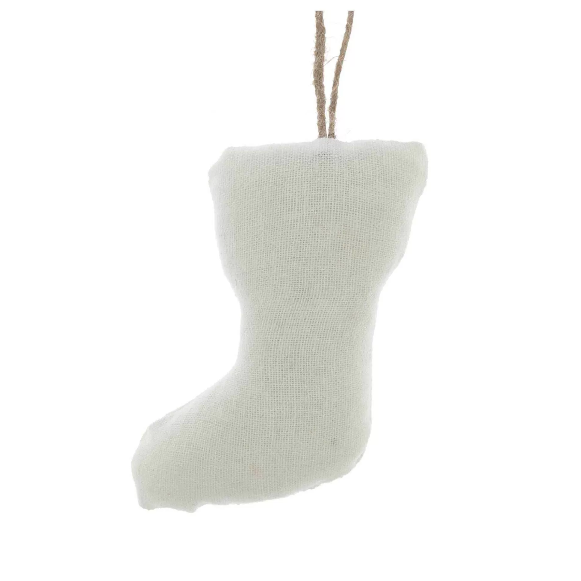 White Cotton Stocking Decoration 9Cm-Hobbycraft New