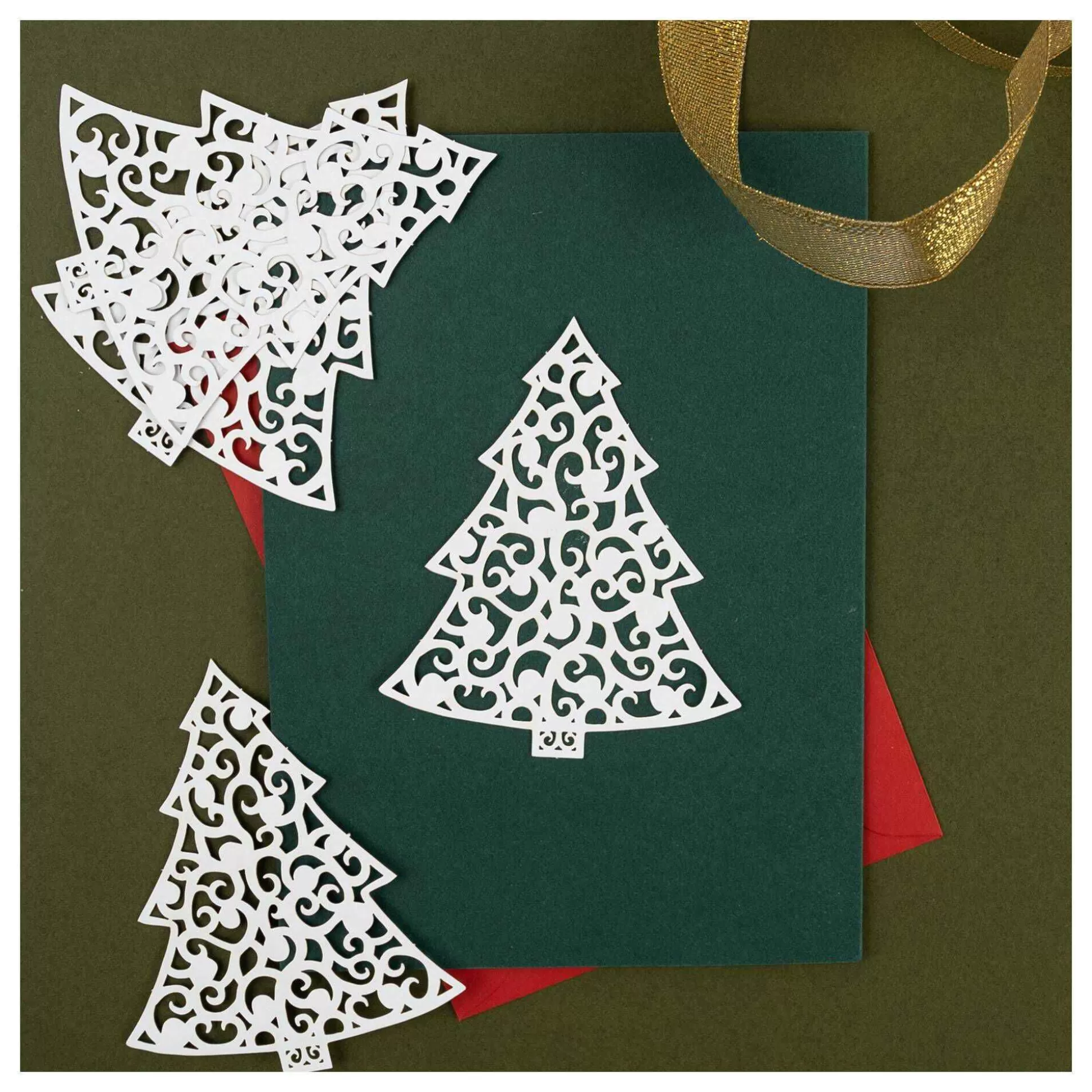 white_lasercut_paper_tree_embellishments_5_pack_2.webp White Laser-Cut Paper Tree Embellishments 5 Pack-Hobbycraft Flash Sale