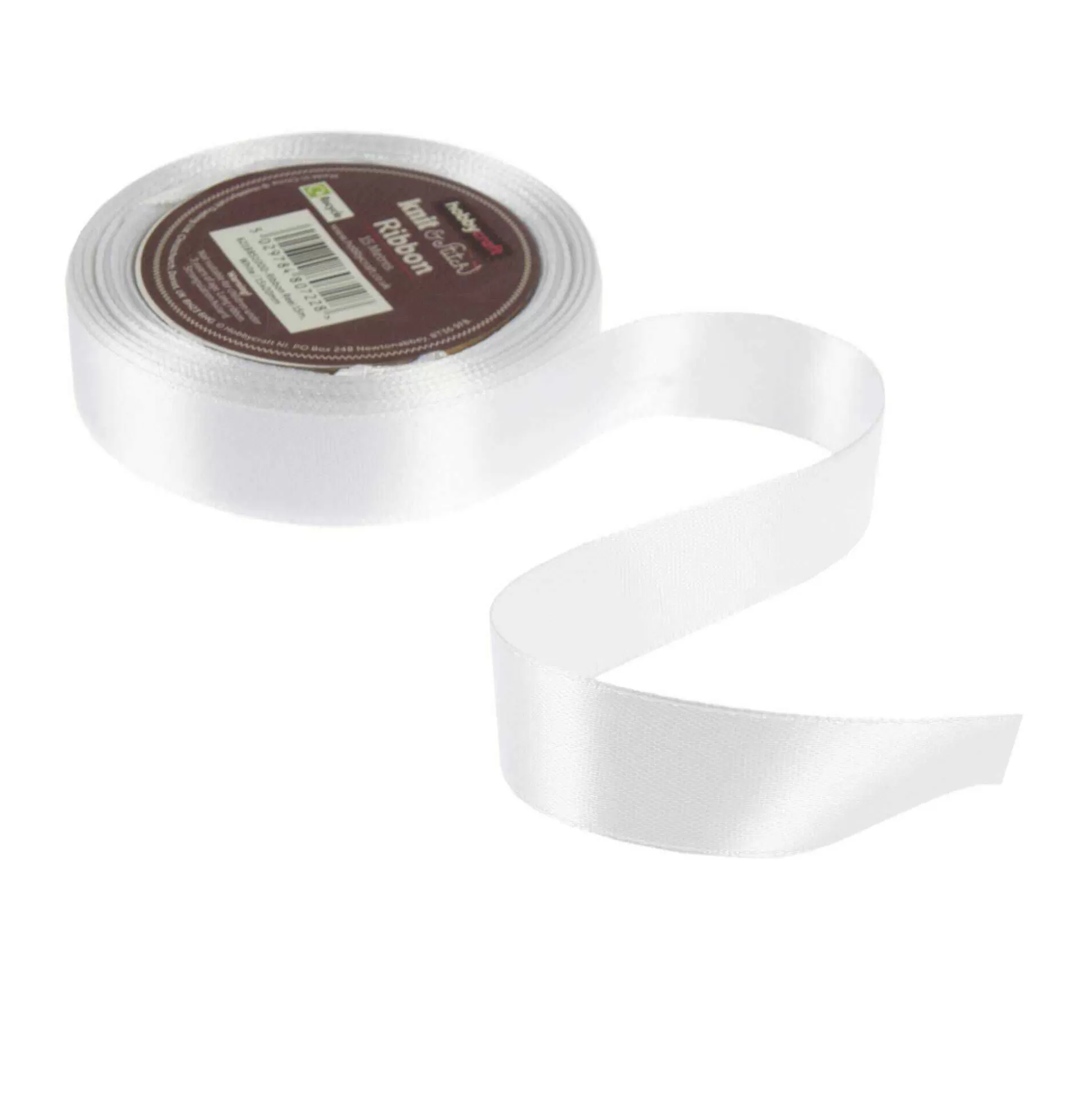 White Satin Ribbon 20 Mm X 15 M-Hobbycraft Online