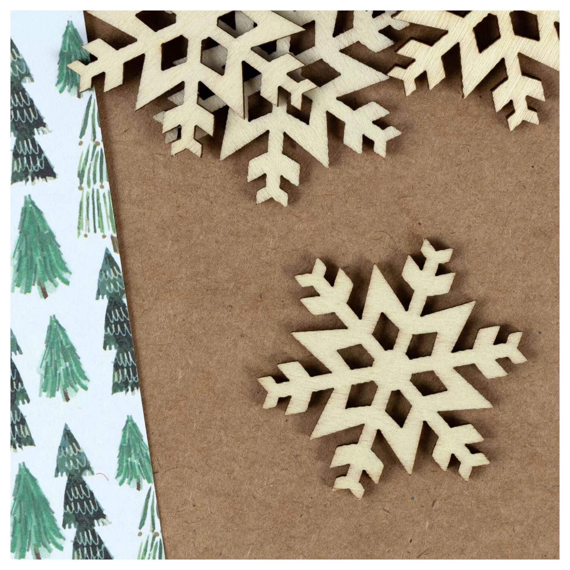 Wooden Diamond Snowflake Table Decorations 12 Pack-Hobbycraft Online
