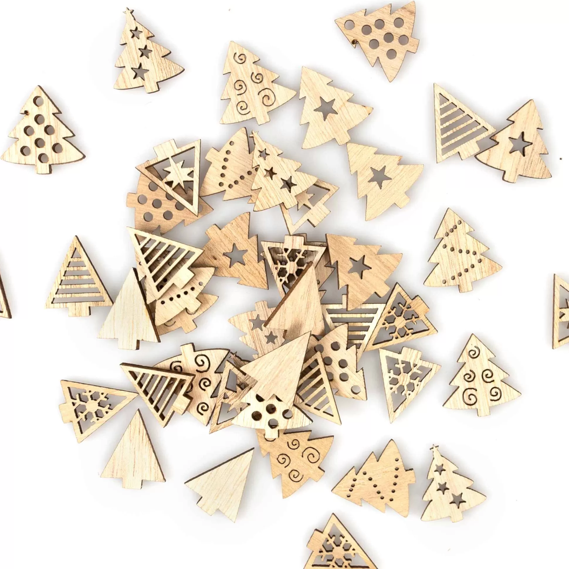 Wooden Scandi Tree Table Decorations 45 Pack-Hobbycraft Discount