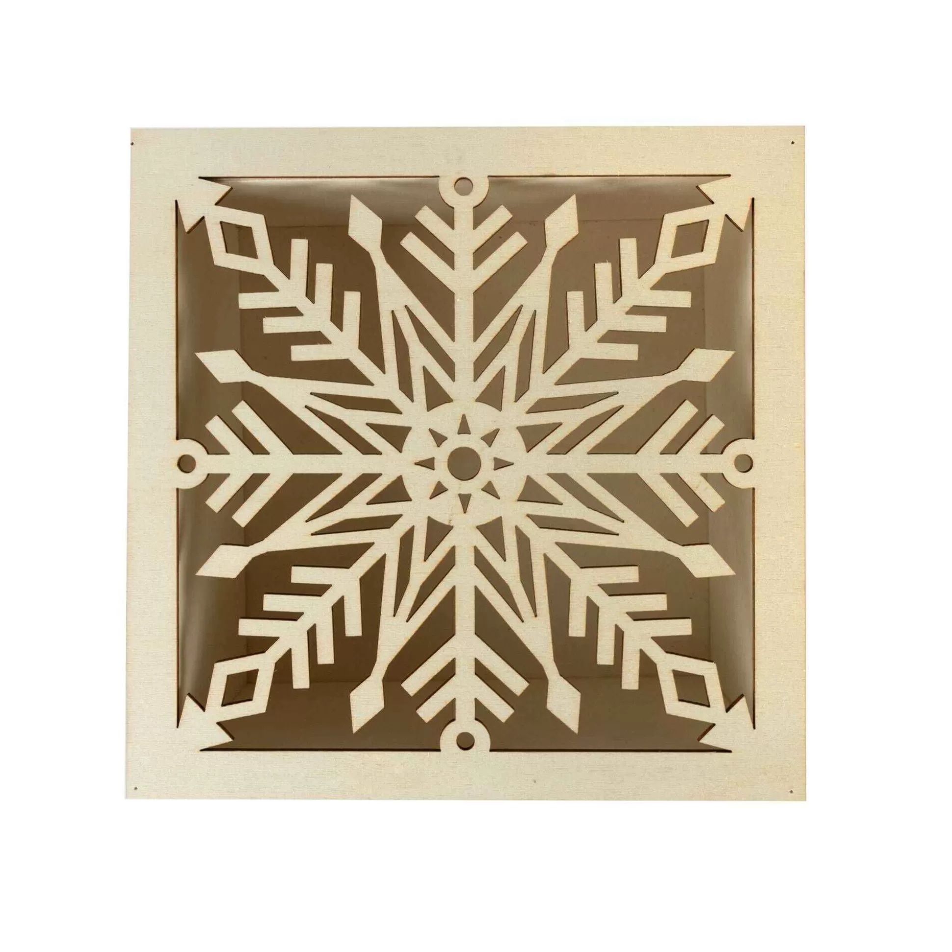 wooden_snowflake_box_16cm_4.webp Wooden Snowflake Box 16Cm-Hobbycraft Flash Sale